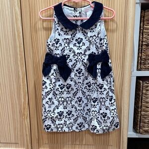 Janie and Jack floral dress with velvet accents
